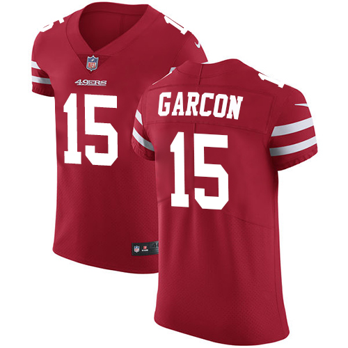 Nike 49ers #15 Pierre Garcon Red Team Color Men's Stitched NFL Vapor Untouchable Elite Jersey